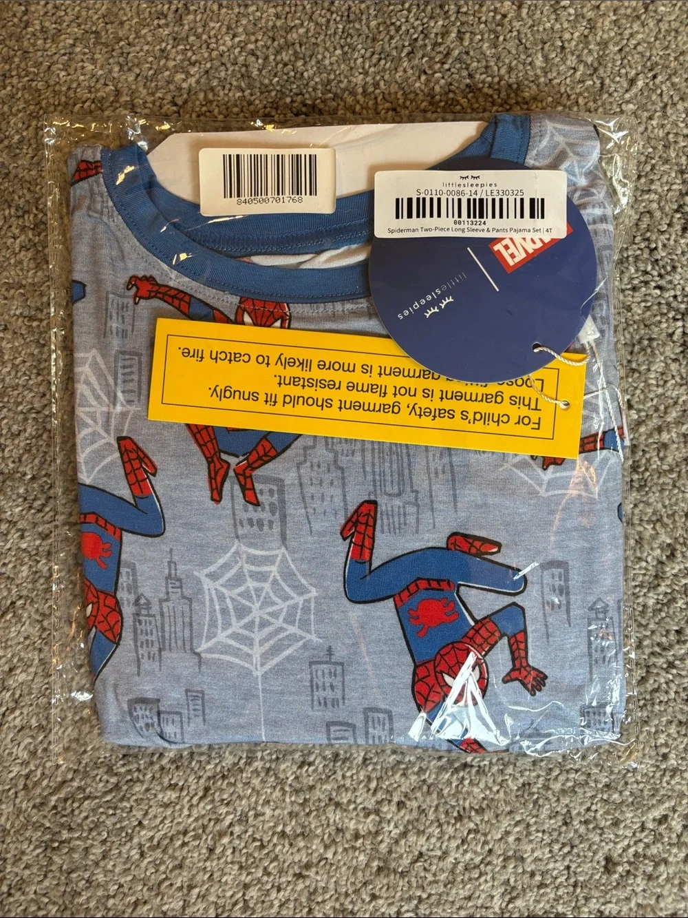 NWT Spider-Man two piece Little Sleepies